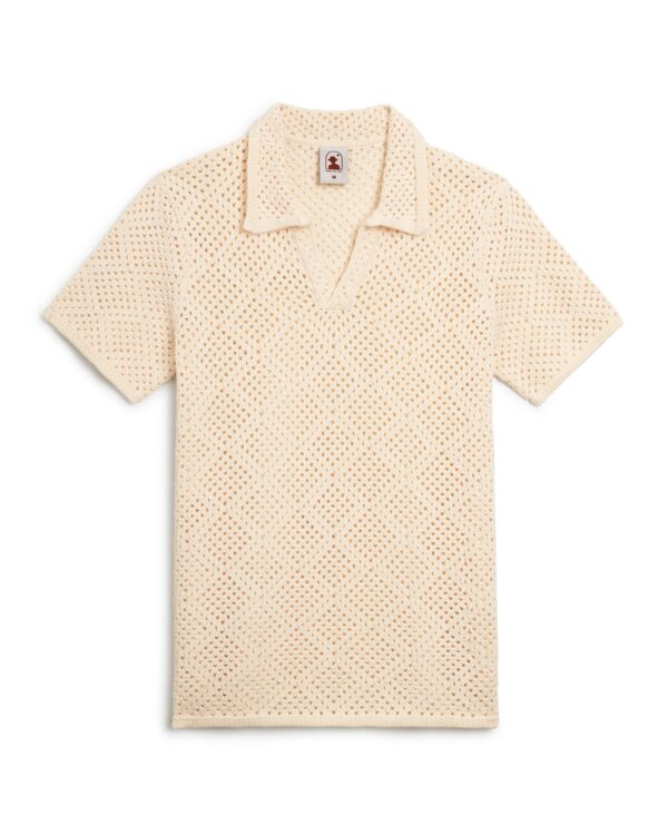 The Antibes Crochet Shirt - Vintage Ivory